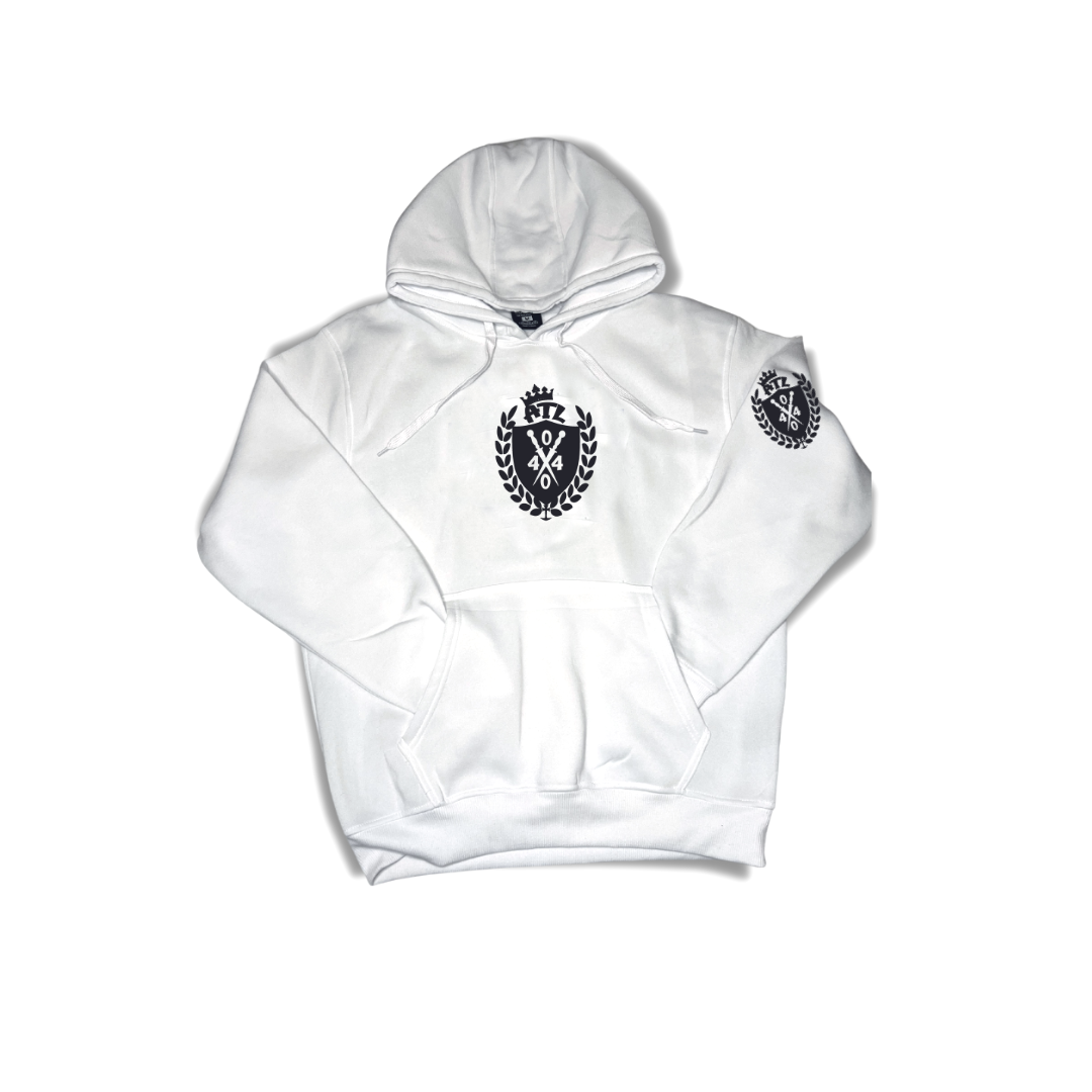 Hood Codz - Royalty White Hoodie